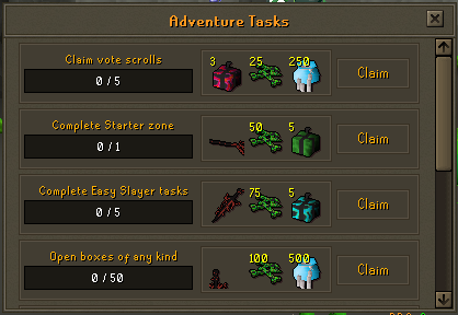 Adventure Tasks Interface, ::adventure